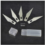  Lame cutter pentru folie si colant, set 5 bucati, varf fin 6 mm (Cod 401001) (100924-4)