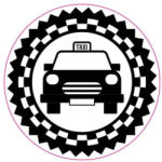  Abtibild „Taxi din autocolant Oracal, 9 cm, model TAG 060 / T2 (080823-10)