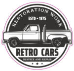  Abtibild auto „Retro Cars din vinil Oracal, 13 cm - TAG 021/T2 (281022-18)