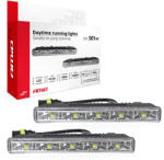  Set 2 proiectoare DRL LED 12/24V Amio DRL501HP, 5 LED SMD, 5600K (032223-14)