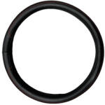  Husa volan din imitatie piele, marimea M (37-38 cm), negru cu cusatura rosie (131123-8)