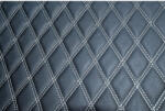  Material pentru covorase auto romb negru cu cusatura bej, antiderapant COV02NB (041122-1)