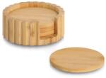 Zeller Set 6 suporti cani si pahare, bambus, Ø 12 x 4.7 cm