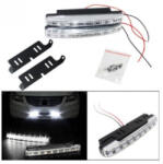  Proiectoare LED DRL Cod 903, 8 LED POWER 6000K cu lupa pentru lumini de zi (TCT-1341)