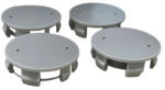 Set 4 capace jante 60 mm argintiu, plastic rezistent, montaj prin presare (160723-3)