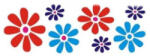  Abtibild decorativ cu floricele colorate, model DZ-6 (1 bucata) (TCT-2188)