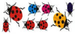  Set abtibilduri buburuze multicolor, 8 bucati, pentru auto si decor (DZ-5) (TCT-2187)