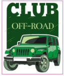  Abtibild auto Club Off-Road din Oracal, 9, 5 x 8 cm (TAG 058/T2) (080823-8)