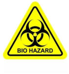  Abtibild reflectorizant Biohazard 6, 5x5, 7 cm, autocolant avertizare (LT-03) (030723-8)