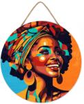 Figured Art Set pictura pe numere rotunda, pe lemn, Regina africana, O30cm (RFA040)