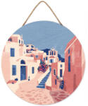Figured Art Set pictura pe numere rotunda, pe lemn, Santorini, O30cm (RFA054)