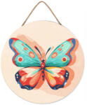 Figured Art Set pictura pe numere rotunda, pe lemn, Fluture, O30cm (RFA033)