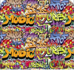  Colant auto BOMB TY030 model graffiti, 1 x 1, 5 m pentru colantare si decor (TCT-3679)