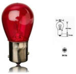  Set 10 becuri auto rosii 12V 21W BAY15S, o faza, pentru stop/semnalizare (270724-6)