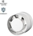 VITO Вентилатор venti канален p100, Φ100mm, клапа, бял, 12w - vito (8005300)