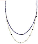  Victoria Rose gold színű kék gyöngyös nyaklánc (VBKACA73845) - eking