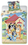 Bluey Family Home gyerek, ovis ágyneműhuzat 100×135cm, 40×60 cm (BRM022744) - eking