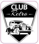  Abtibild auto „Club Retro din Oracal, 7.5 x 8 cm, rezistent la exterior (080823-3)