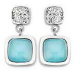  Victoria Ezüst színű kék köves fülbevaló (VBNAB75100) - eking