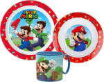  Super Mario Mushroom Kingdom étkészlet, micro műanyag szett bögrével 265 ml (JVL33341) - eking