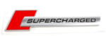  Emblema auto „Supercharged crom, relief 10×1 cm, autoadeziva (TS-103) (150923-25)