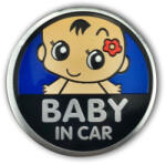  Ornament auto Baby in Car cu adeziv, albastru, 13x13 cm (TS-122) (TCT-4556)