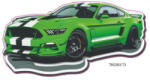  Abtibild masina de curse verde 15x9, 5 cm, autocolant Oracal (TAG 083/T3) (041123-7)