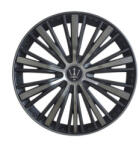  Set 4 capace roti Evo 16 inch negru-antracit pentru jante otel, ABS (WM1-1GR-16) (280923-35)