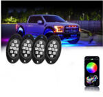  Kit lumini sub masina RGB rock light, 4 module LED 12V cu Bluetooth (HH-RY164) (031023-9)