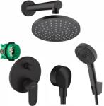 Hansgrohe Set de dus incastrat, negru mat cu 2 consumatori, Vernis Blend Hansgrohe (Set dus-negru mat)