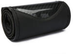  Husa volan cusuta cu ac si ata, imitatie piele & carbon, M 37-38 cm, neagra (131123-3)