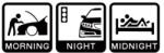  Abtibild decorativ Morning-Night-Midnight, auto/laptop, diverse culori (NDZ-01) (300923-16)