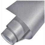 Rola folie auto autocolant PVC argintie glitter mat 1, 52 m x 30 m, anti-bule (170825-21)