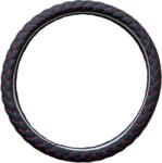  Husa volan marimea M din imitatie piele, negru cu cusatura rosie (C203) (160817-21)