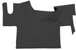  Covor cabina camion Renault T, imitatie piele, podea plata, cutie automata, negru cu cusatura rosie (080923-12)