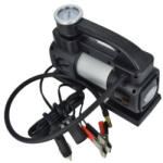  Compresor aer auto 12V PREMIUM cu 2 pistoane si manometru, Cod 1303 (020821-1)