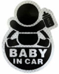  Abtibild auto „Baby in Car reflectorizant, fond alb, pentru geam (140723-15)