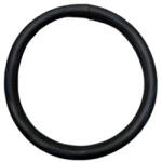  Husa volan din imitatie piele, marime M 37-38 cm, negru cu cusatura albastra (131123-6)