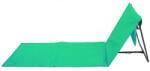  Sezlong de plaja pliabil, spatar cu cadru metalic, reglabil, 150x47x48 cm, verde (GO-L3C-VERDE)