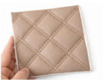  Material imitatie piele matlasata romb bej, cusatura bej - tapiterie auto & casa (Y01BB) (110817-19)