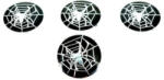  Set ornamente pentru capace jante auto 5 cm, ABS negru, 4 buc (LGT-001) (160817-12)