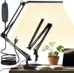 Izoxis Lampă de birou LED Izoxis cu alimentare USB, 3 moduri de culoare, 10 trepte de luminozitate, montare cu clemă sau suport (23503)
