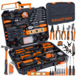 Bigstren Set de scule Bigstren, 168 de piese, chei tubulare 3/8" și 1/4", biți și socluri, clichet profesional 72T, geantă de transport (26475) Trusa unelte