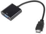  Adaptor HDMI tata la VGA mama cu audio jack 3.5 mm, Full HD (KOM0843)