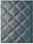  Material imitatie piele pentru tapiterie, romb perforat negru cu cusatura gri (Y02NG) (070621-43)