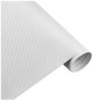  Folie carbon 3D alba 1, 5 m x 1 m cu tehnologie anti-bule (CF-10W) (TCT-824)