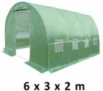 ProCart Solar tip tunel pentru gradina 6x3x2 m, folie PE 140 g/mp UV4, 8 ferestre (G2103)
