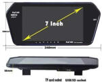  Oglinda retrovizoare cu monitor 7" pentru camera marsarier, MP5 si Bluetooth, 12V (JCS-70193) (160723-14)