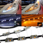  Banda LED DRL premium L1, 52 cm, alb DRL si galben semnalizare (set) (TCT-5495)