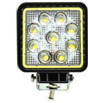  Proiector LED patrat 27W 12/24V, spot 30° cu angel eyes, model LW016 (130418-7)